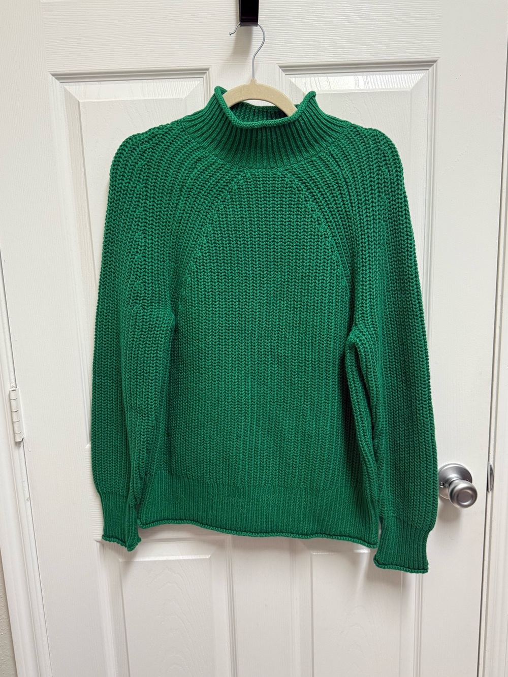 J. Crew Green Roll Neck Knit Sweater